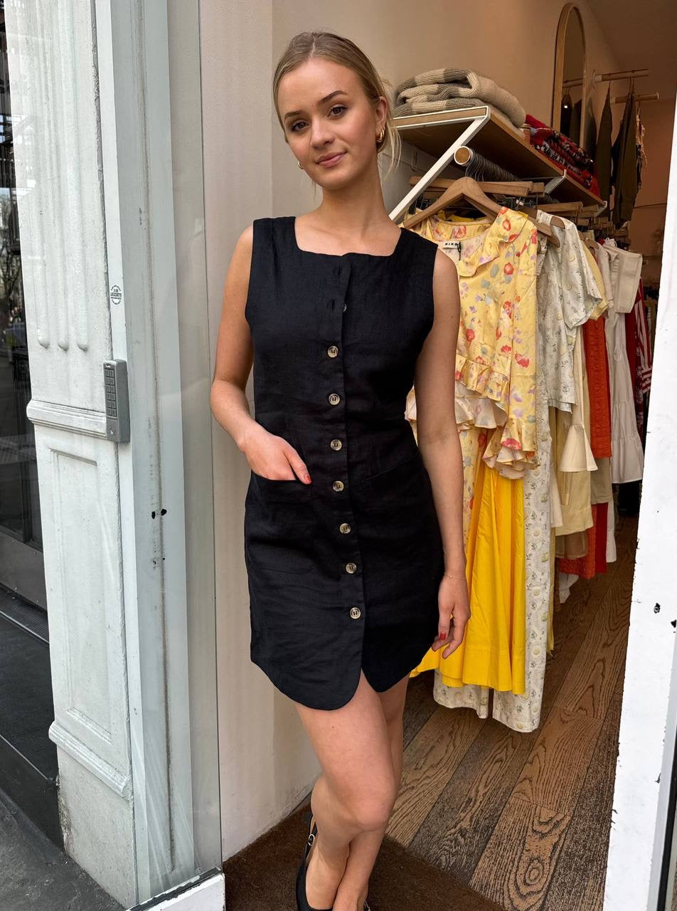 PSE Emma Button Down Linen Mini Dress