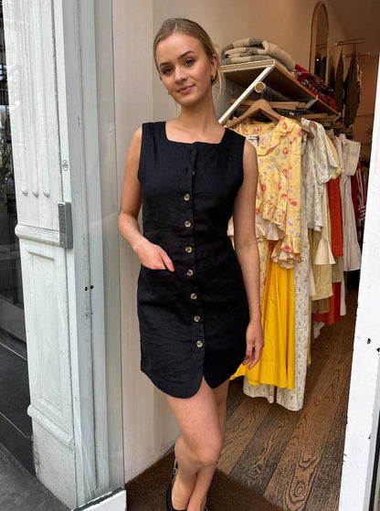 PSE Emma Button Down Linen Mini Dress