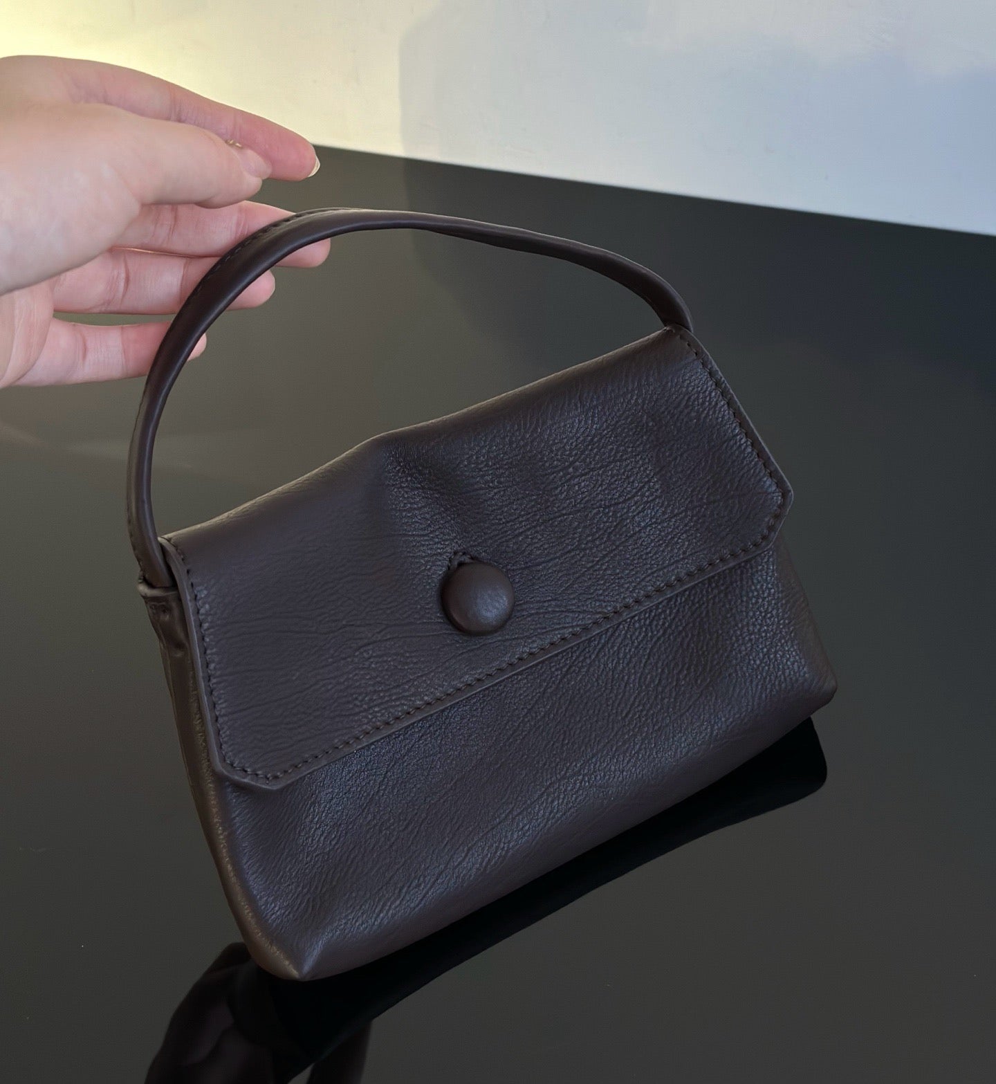 TR Sally Textured-Calfskin Leather Mini Bag