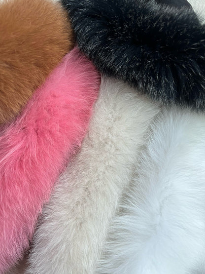 LP Icery Cashmere Short Jacket with Fox Fur Trim