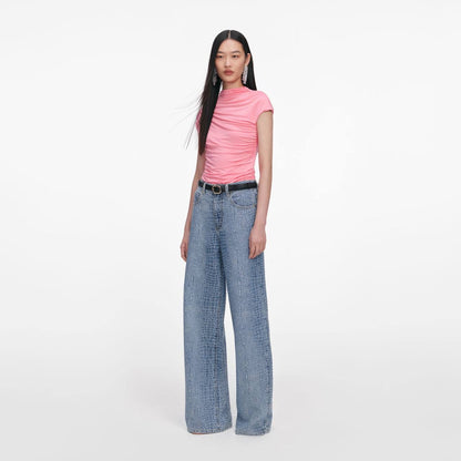 SP Pink Jersey Gathered Top