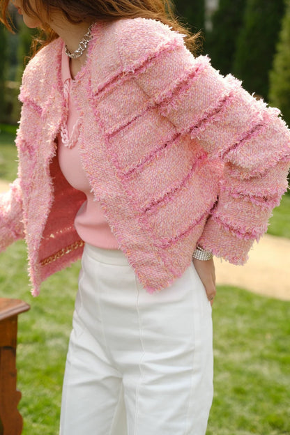 EAP Pink Stripe Tweed Jacket