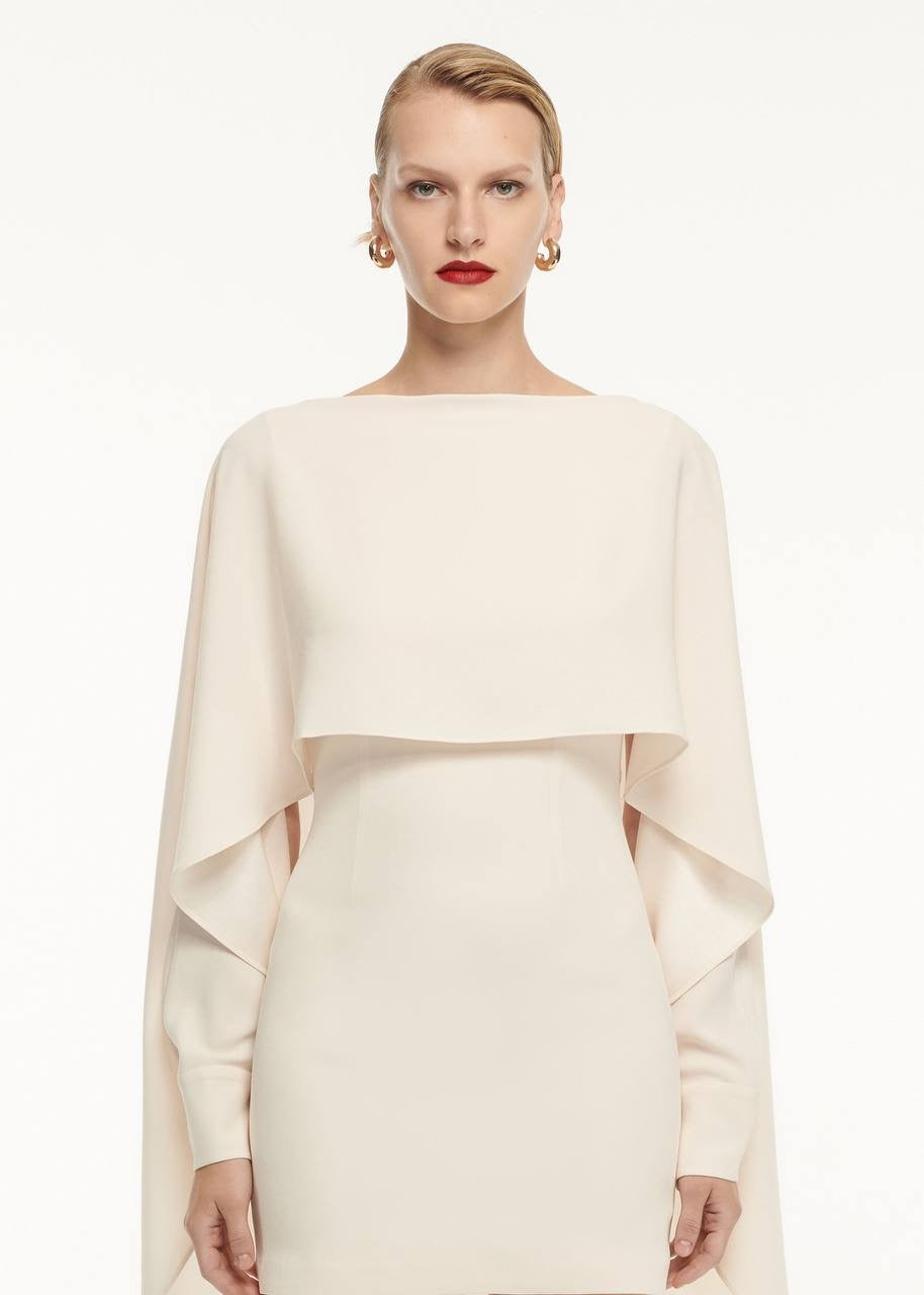 RM Long Sleeve Satin Crepe Mini Dress
