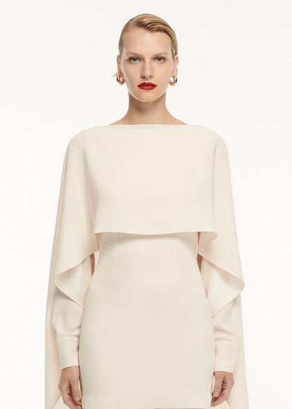 RM Long Sleeve Satin Crepe Mini Dress