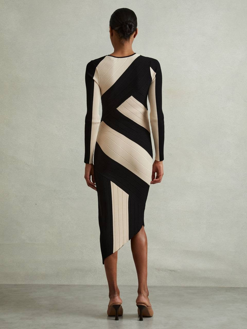 RS Jem Knitted Colorblock Midi Dress
