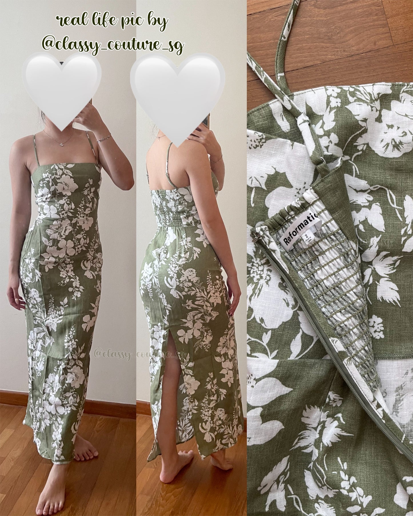 Ref Frankie Linen Midi Maxi Dress