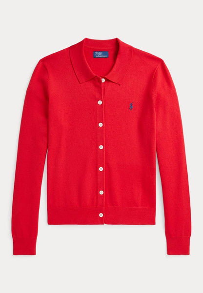 RL Polo-Collar Cotton-blend Buttoned Cardigan