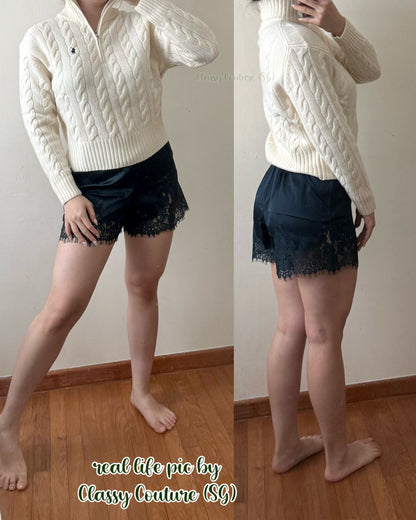 7 Colors! Cable Wool & Cashmere Half Zip Jumper Sweater