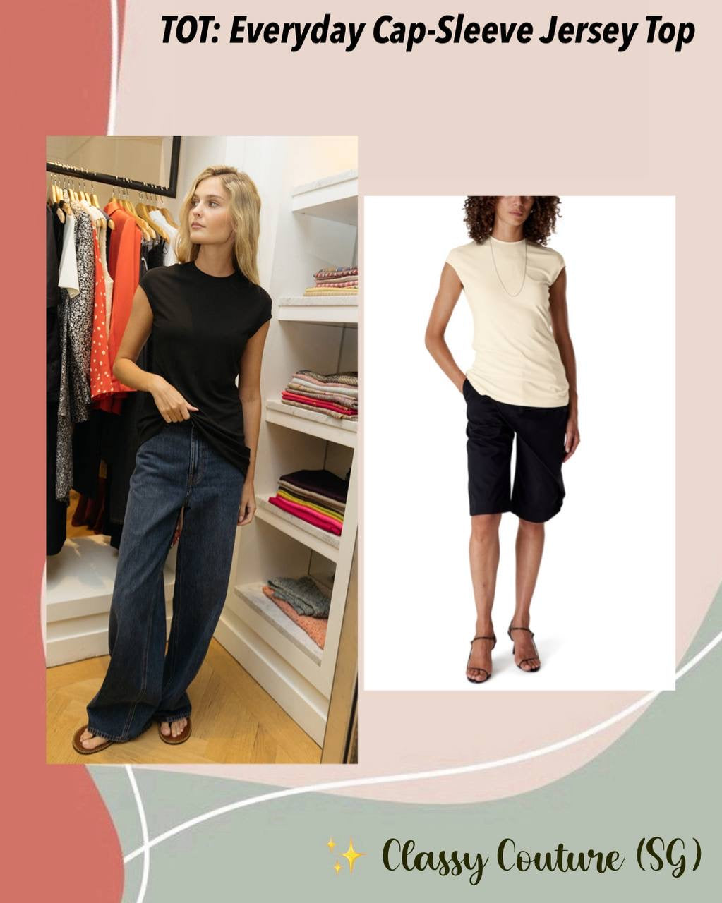 TOT Everyday Cap-Sleeve Viscose-blend Jersey Top