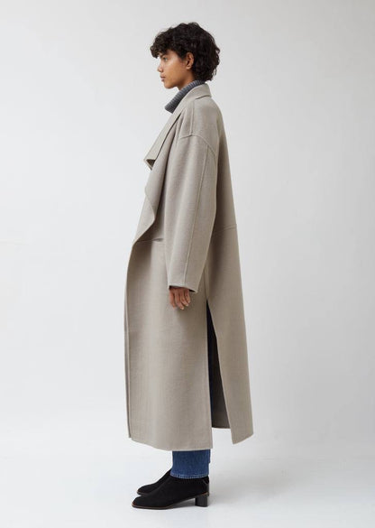 4 Colors! TOT Annecy Signature Wool-Cashmere Coat in Black | Grey | Two-tone Camel | Charcoal