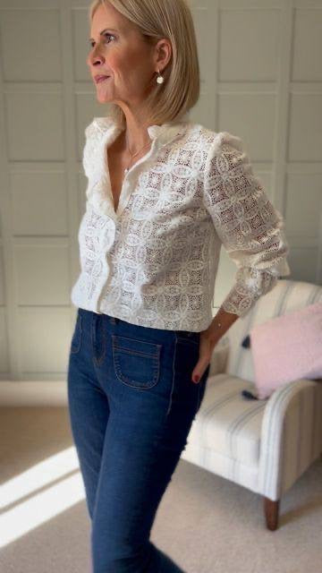 SZ Chlo Sheer Cotton Lace Shirt