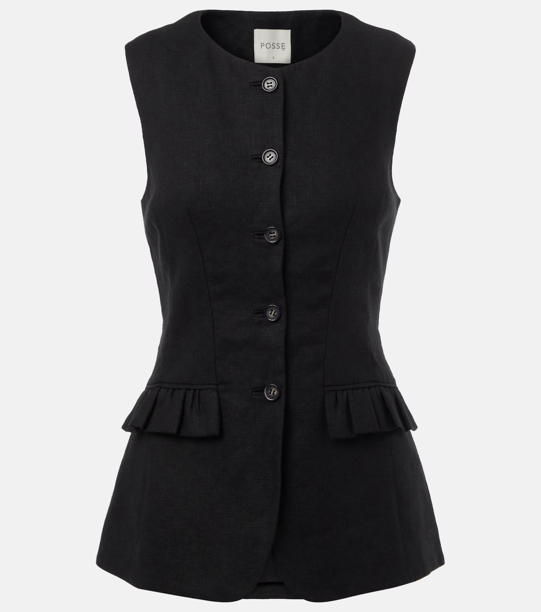 PSE Matilda Gilet Linen Vest Top | Midi Column Skirt | Set