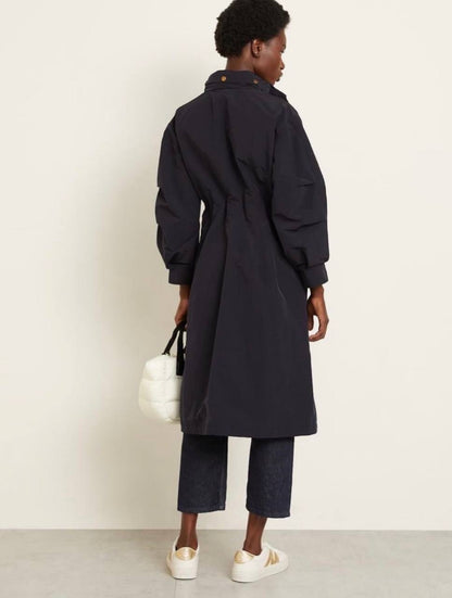 MC Nantes Hooded Gabardine Shell Parka Long Jacket Coat