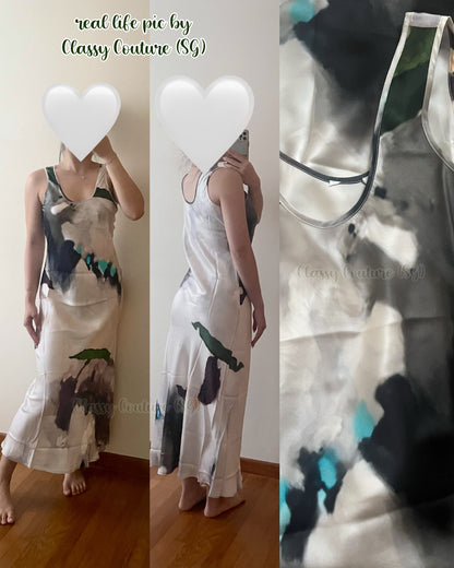 SL Scoop Neck Silk Midi Dress: Aster | Phosphate | Bespoke White | Tulipa Dew | Tulipa Black