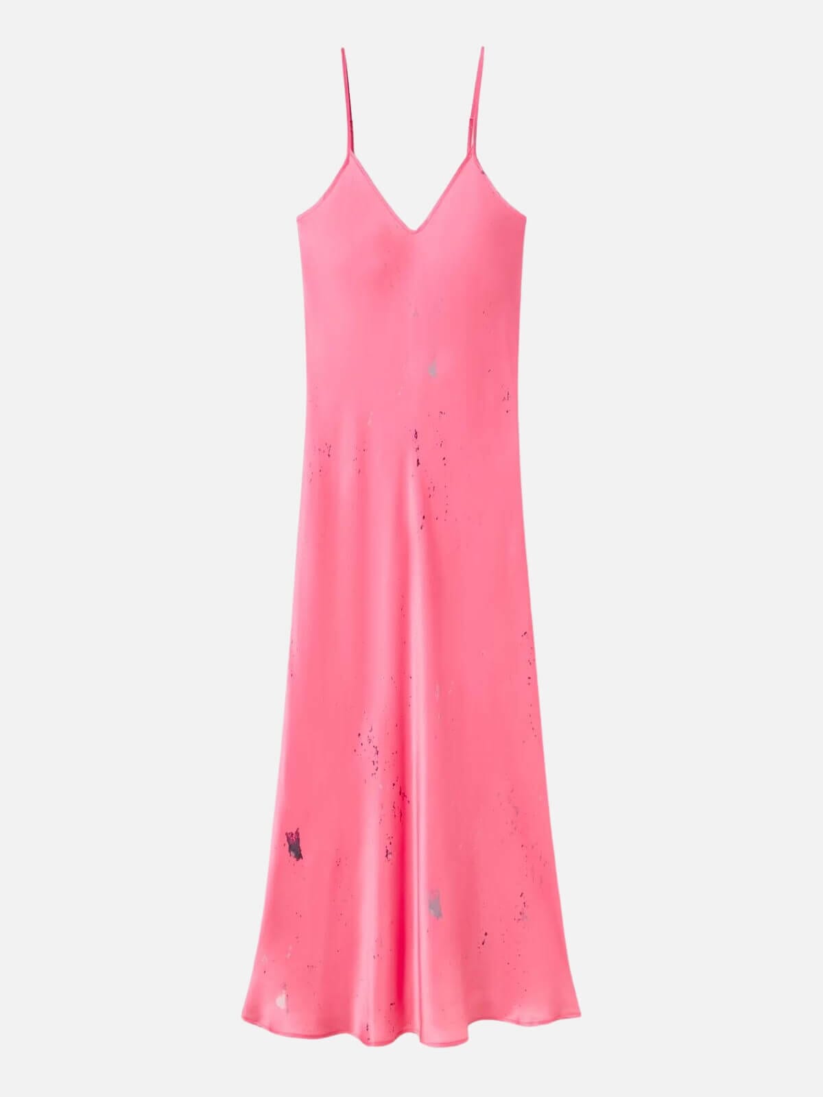 SL 90s Silk Slip Midi Dress in Hog Wash Pink