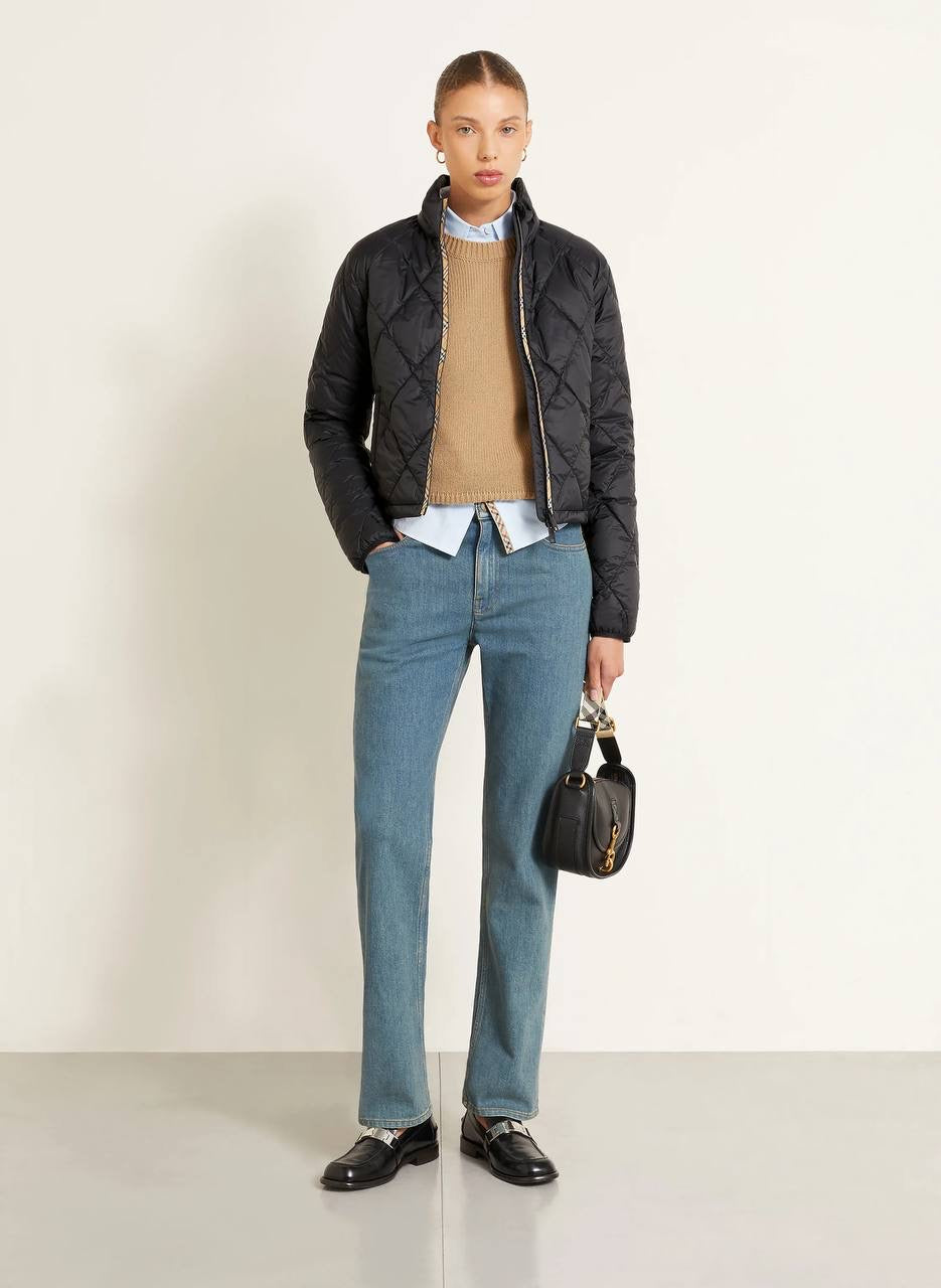 BBR Bramford Check-accent Packable Nylon Quilted Short Jacket