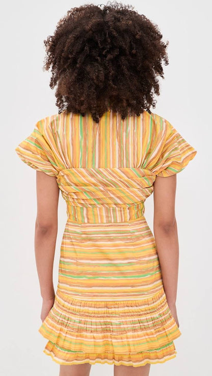 ALX Lera Striped Mini Dress