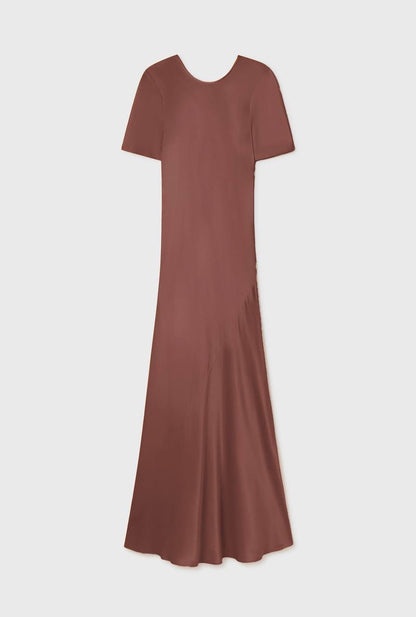 (PART 5/5) SL Short Sleeve Silk Bias Midi Maxi Dress
