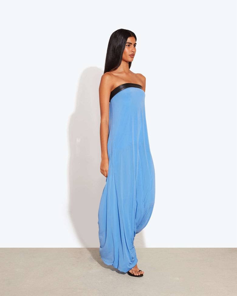 RB Antonie Cowl-Back Buckle Maxi Dress
