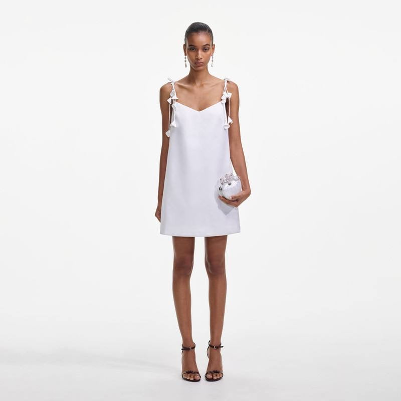 3 Colors! SP Satin Flower Mini Dress