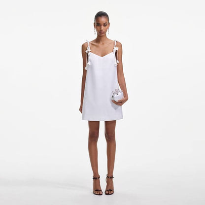 3 Colors! SP Satin Flower Mini Dress