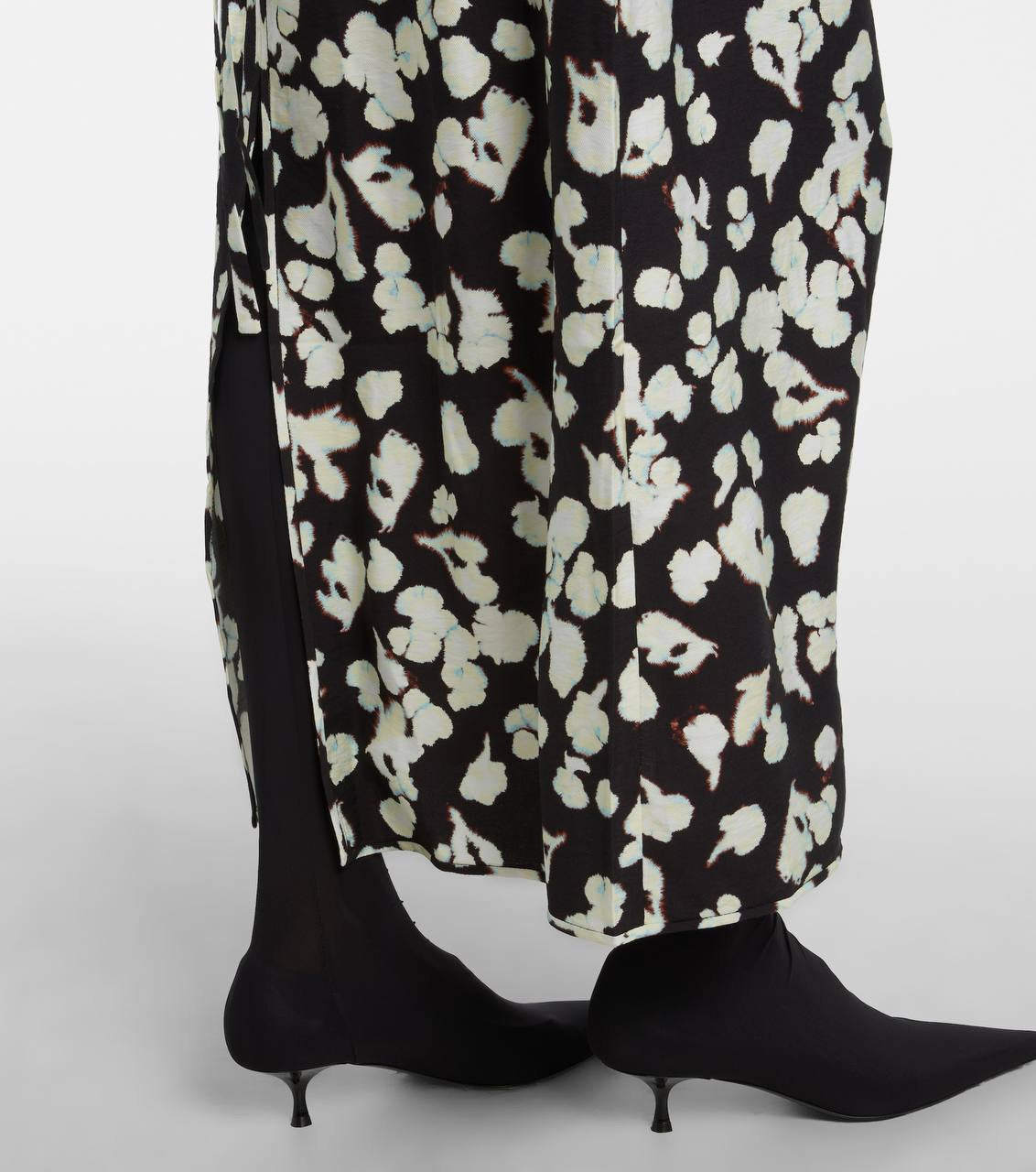 PS Waverly Floral-Print Belted Rayon-blend Jersey Midi Dress