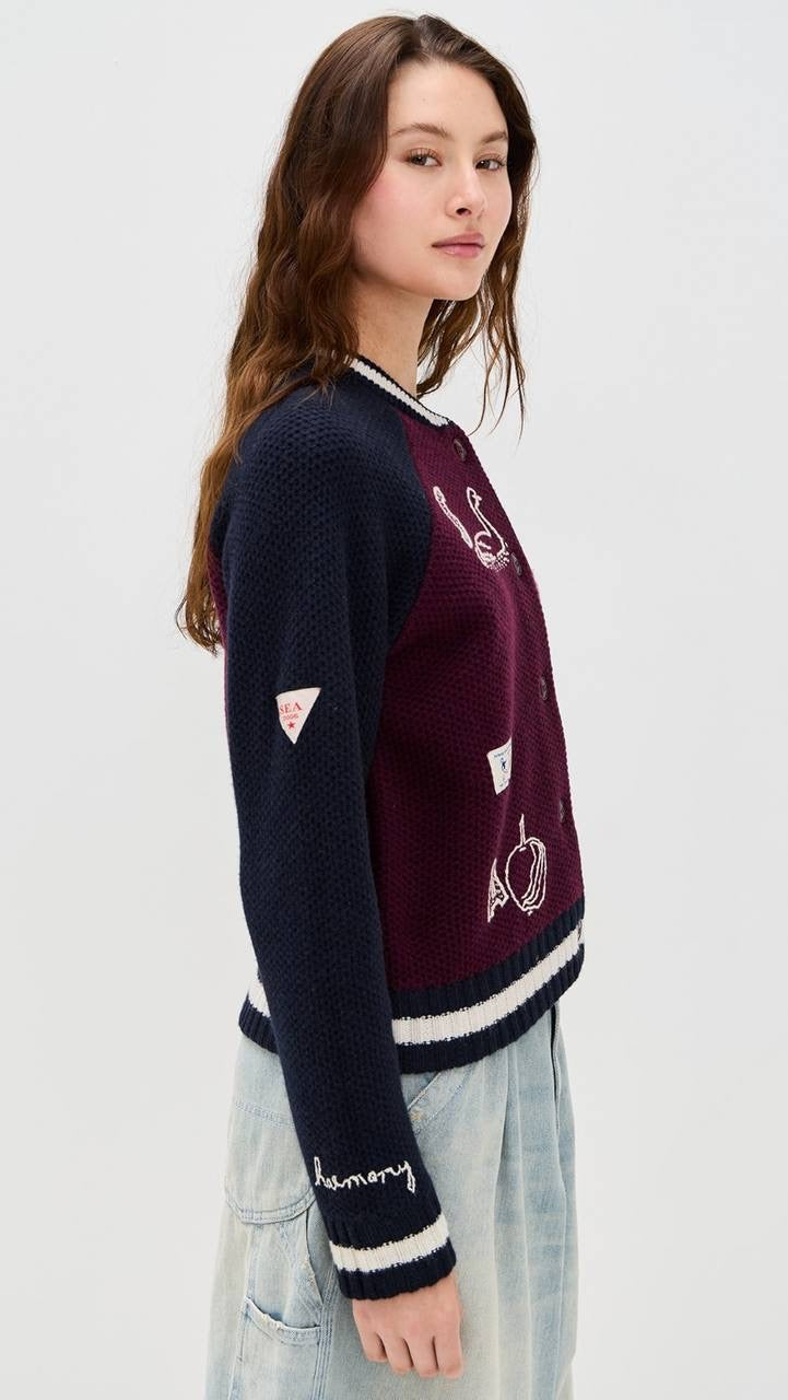 SE Archer Varsity Knit Cardigan