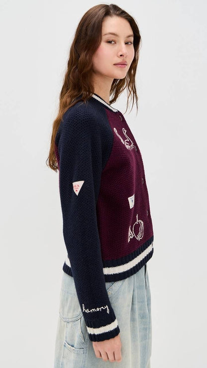 SE Archer Varsity Knit Cardigan