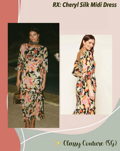 RX Cheryl Silk Midi Dress