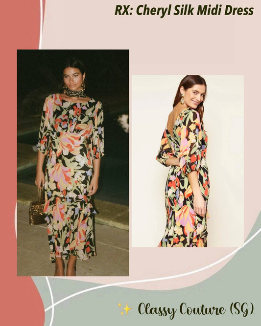 RX Cheryl Silk Midi Dress