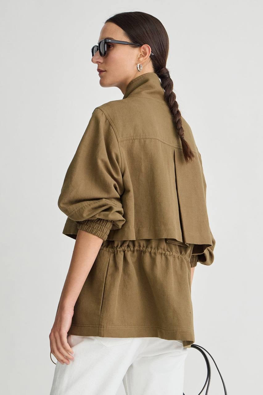 AA Long Selva Cotton-Linen Jacket