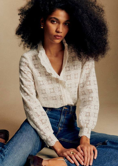 SZ Chlo Sheer Cotton Lace Shirt