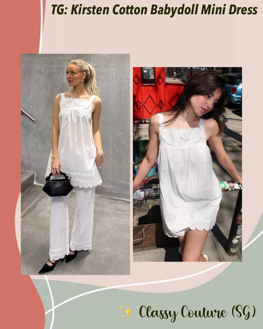 TG Kirsten Babydoll Cotton Shift Mini Dress