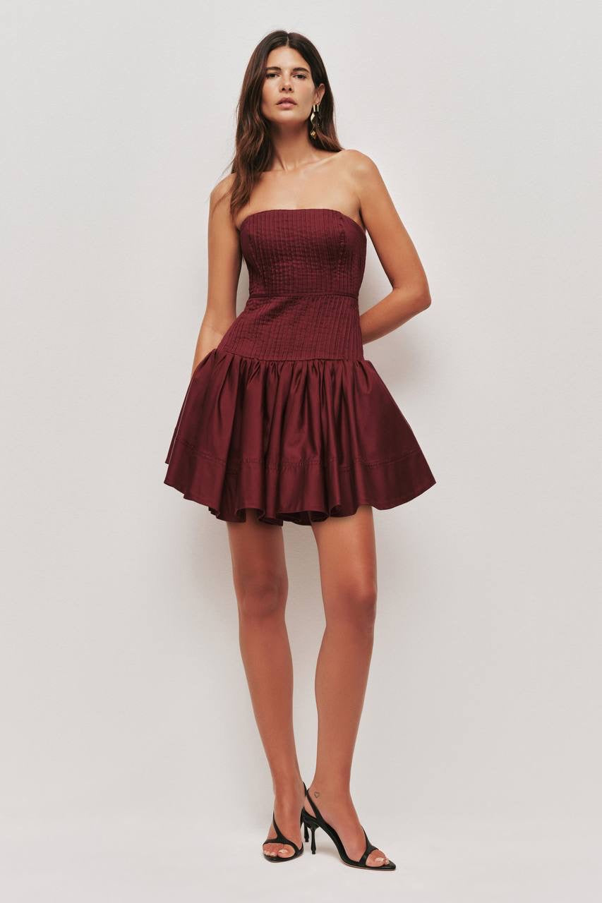 4 Colors! AJ Vacation Strapless Cotton Mini Dress
