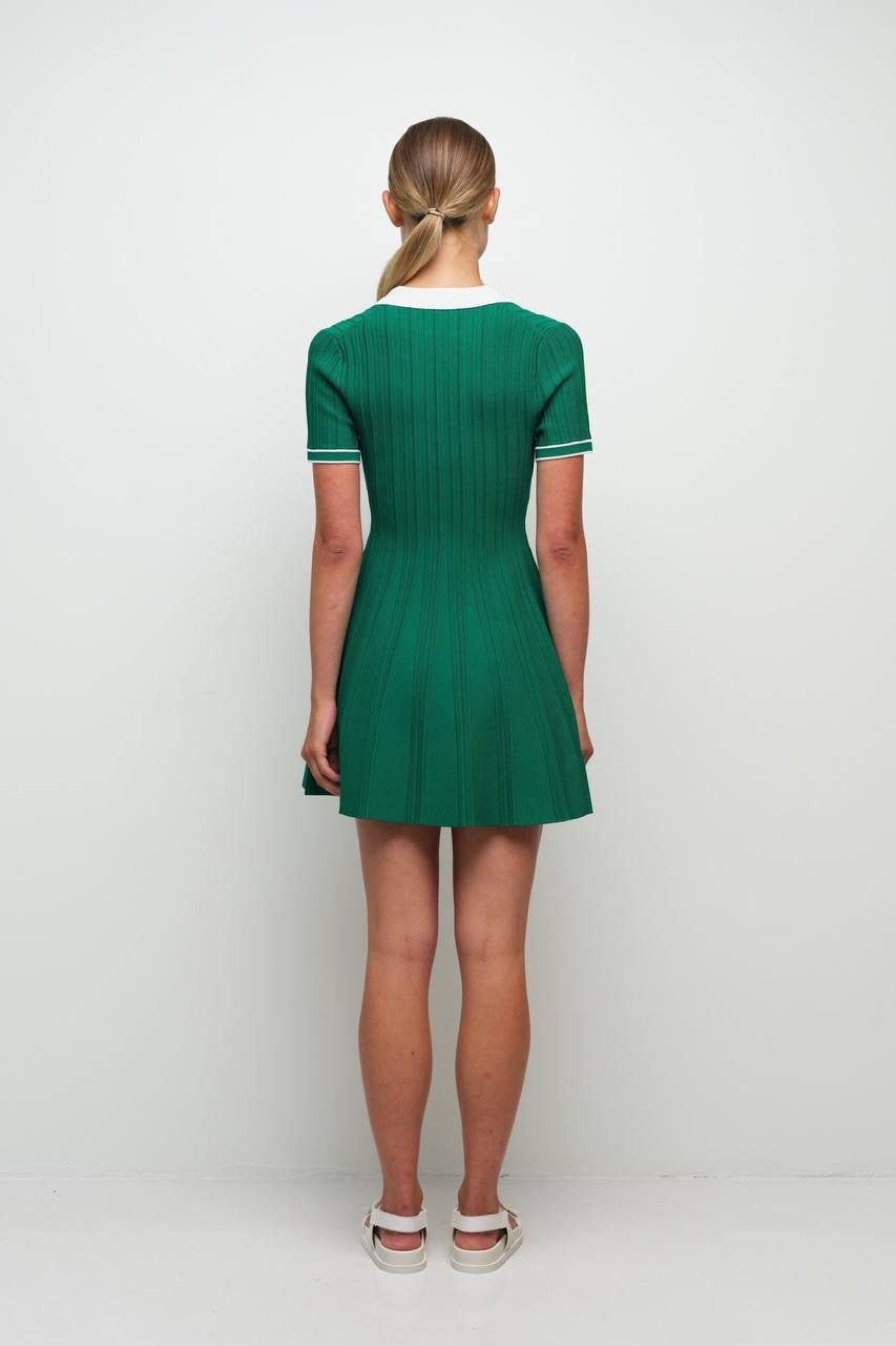 SK Page Knit Polo Mini Dress
