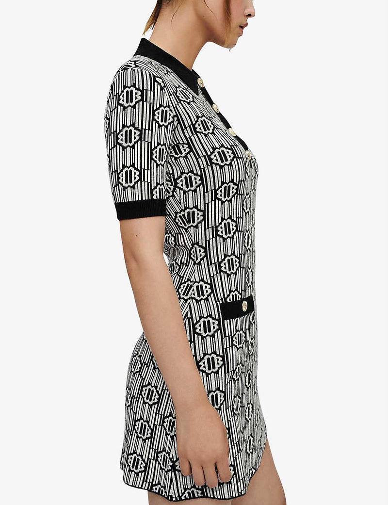 MJ Risola Monogram-Pattern Jacquard Mini Dress