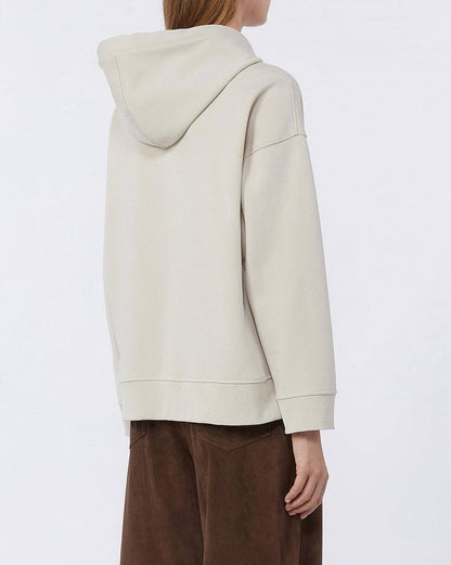 MM Smmandrea Cream Cotton Jersey Graphic Hoodie