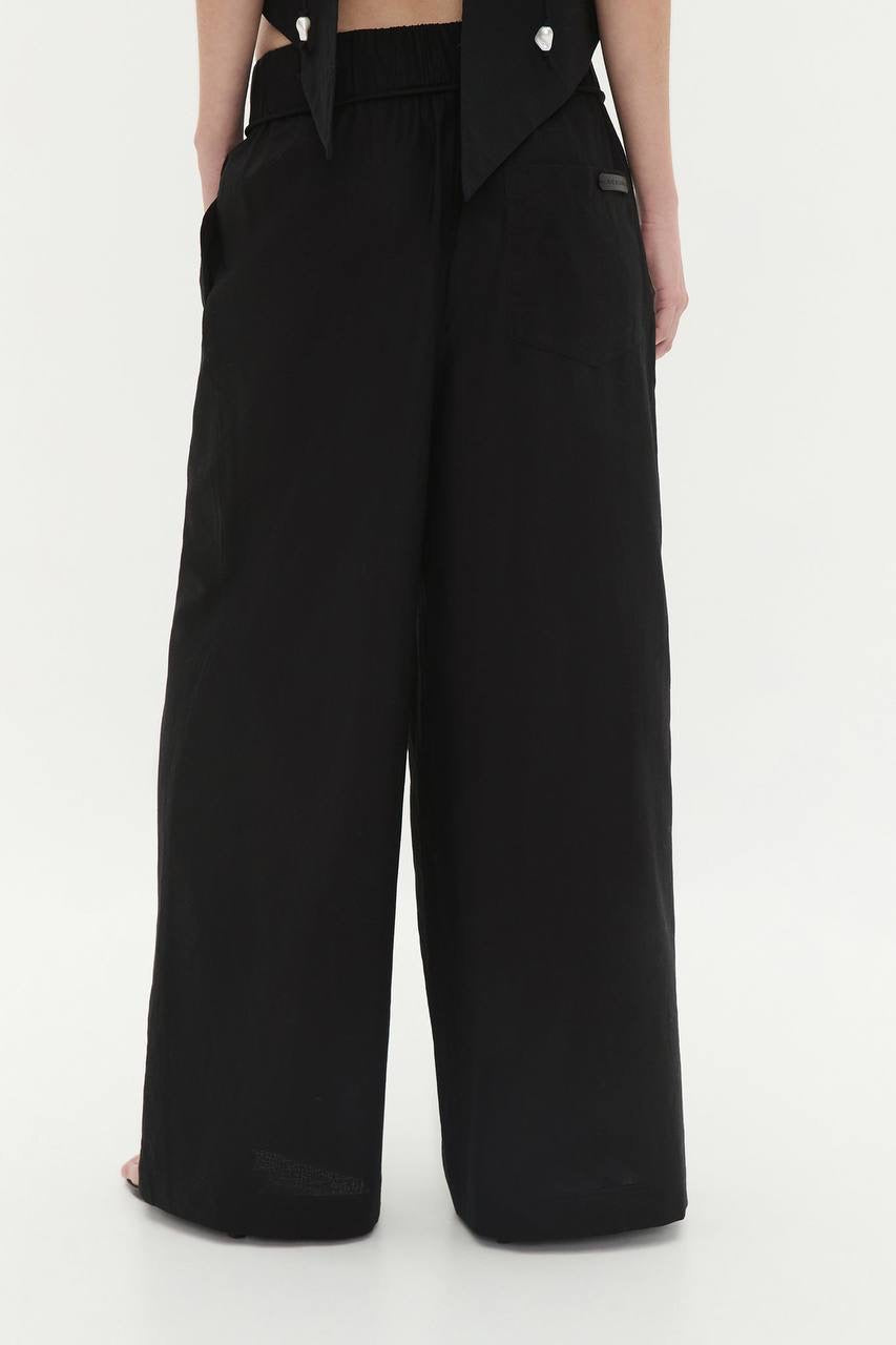 3 Colors! AJ Dessie Belted Relaxed Linen-Cotton Pants