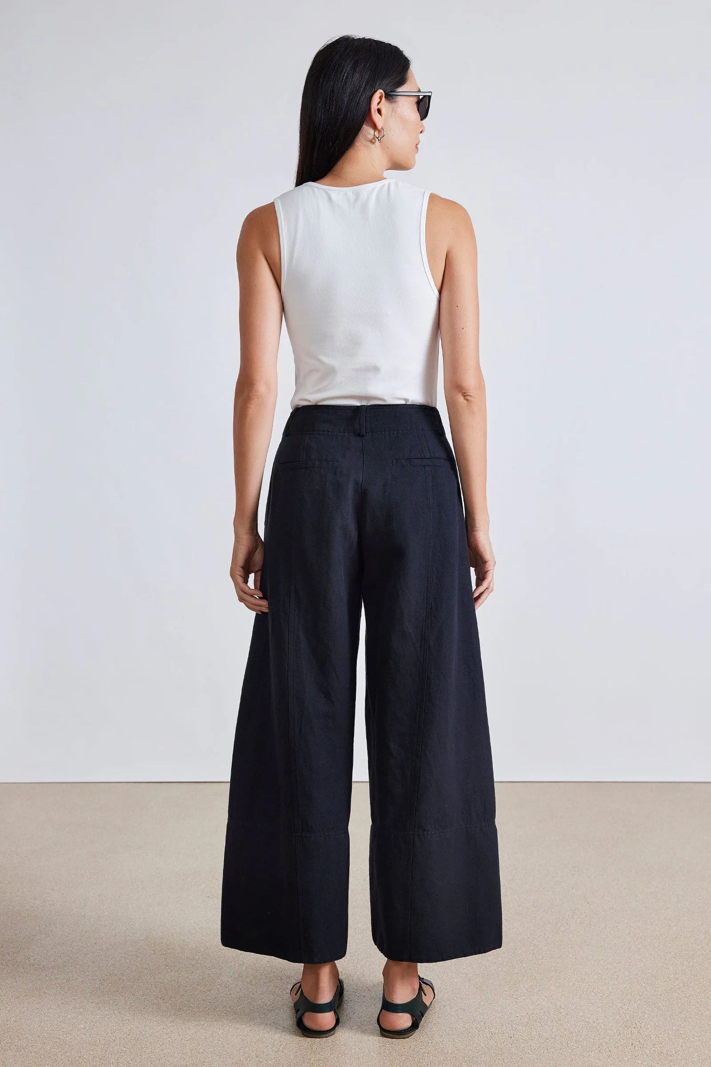 AA Malou Wide Leg Linen-Cotton Pants