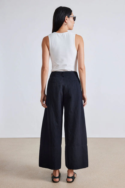 AA Malou Wide Leg Linen-Cotton Pants