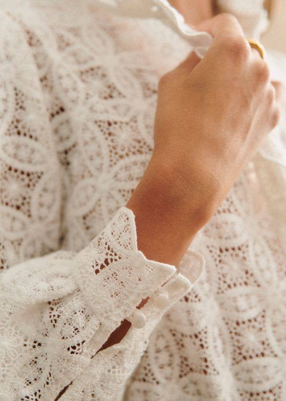 SZ Chlo Sheer Cotton Lace Shirt