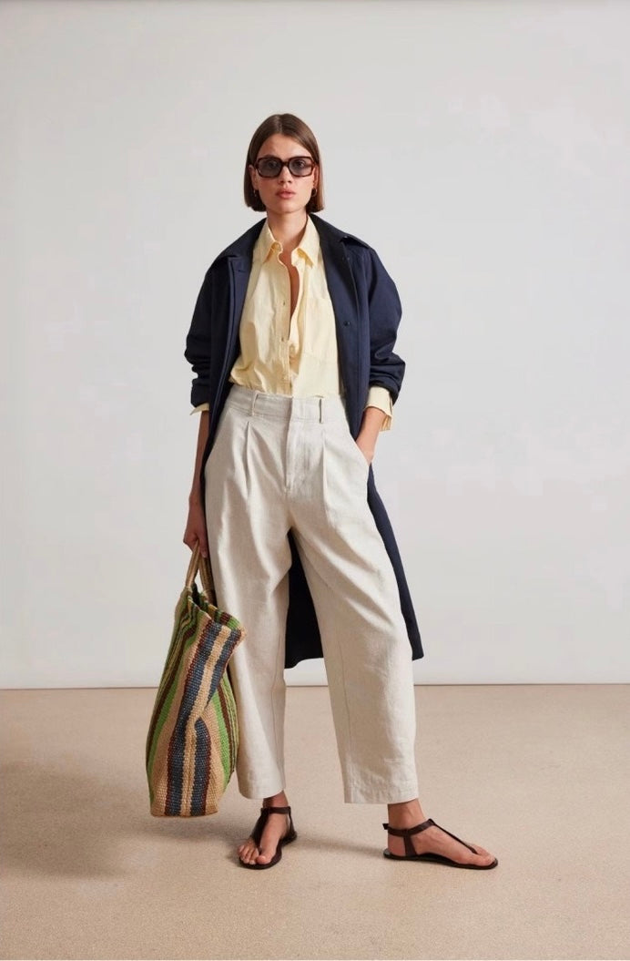 AA Cecilia Vest | Elsa Blazer | Bari Crop Trousers in Flax | Set