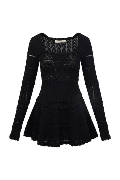 LSF Lavender Pointelle Knit Mini Dress