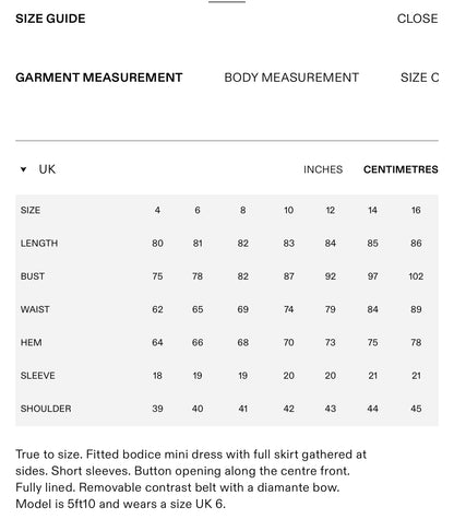 SP Black Crepe Short Sleeve Mini Dress with Diamante Bow Belt