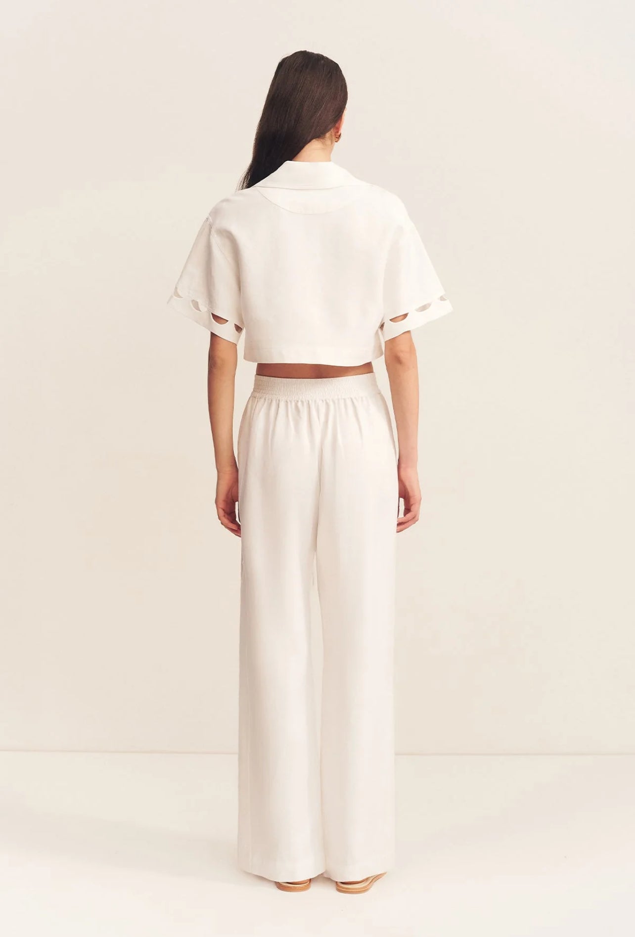 SJ Birdie Scallop Linen Cami Top | Scallop Pants | Set