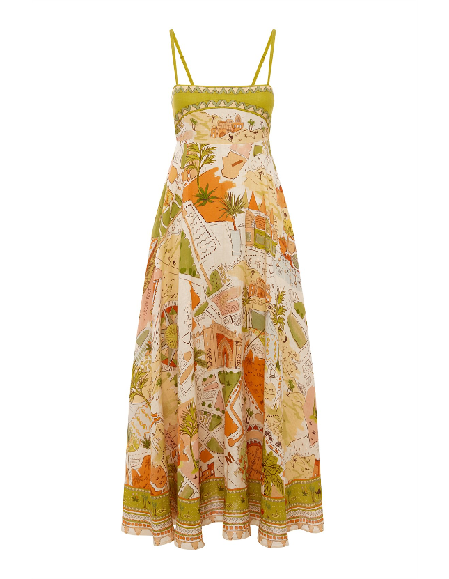 ALM Bazaar Linen Midi Sundress Midi Dress