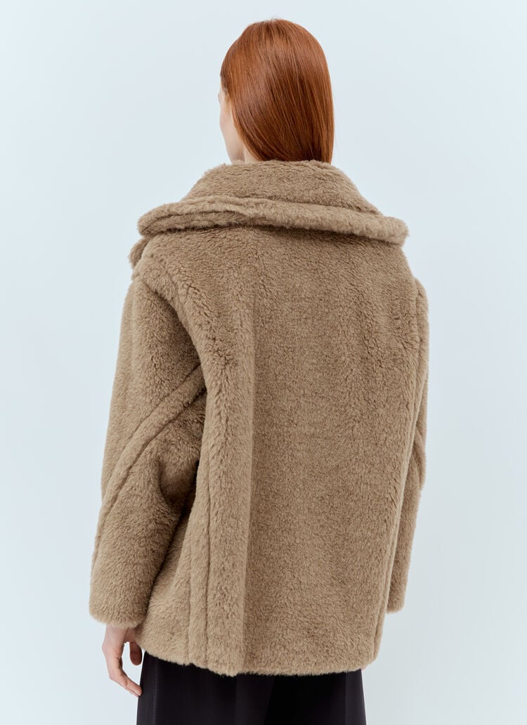 MM Short Teddy Bear Icon Alpaca-Wool-Silk Coat Jacket