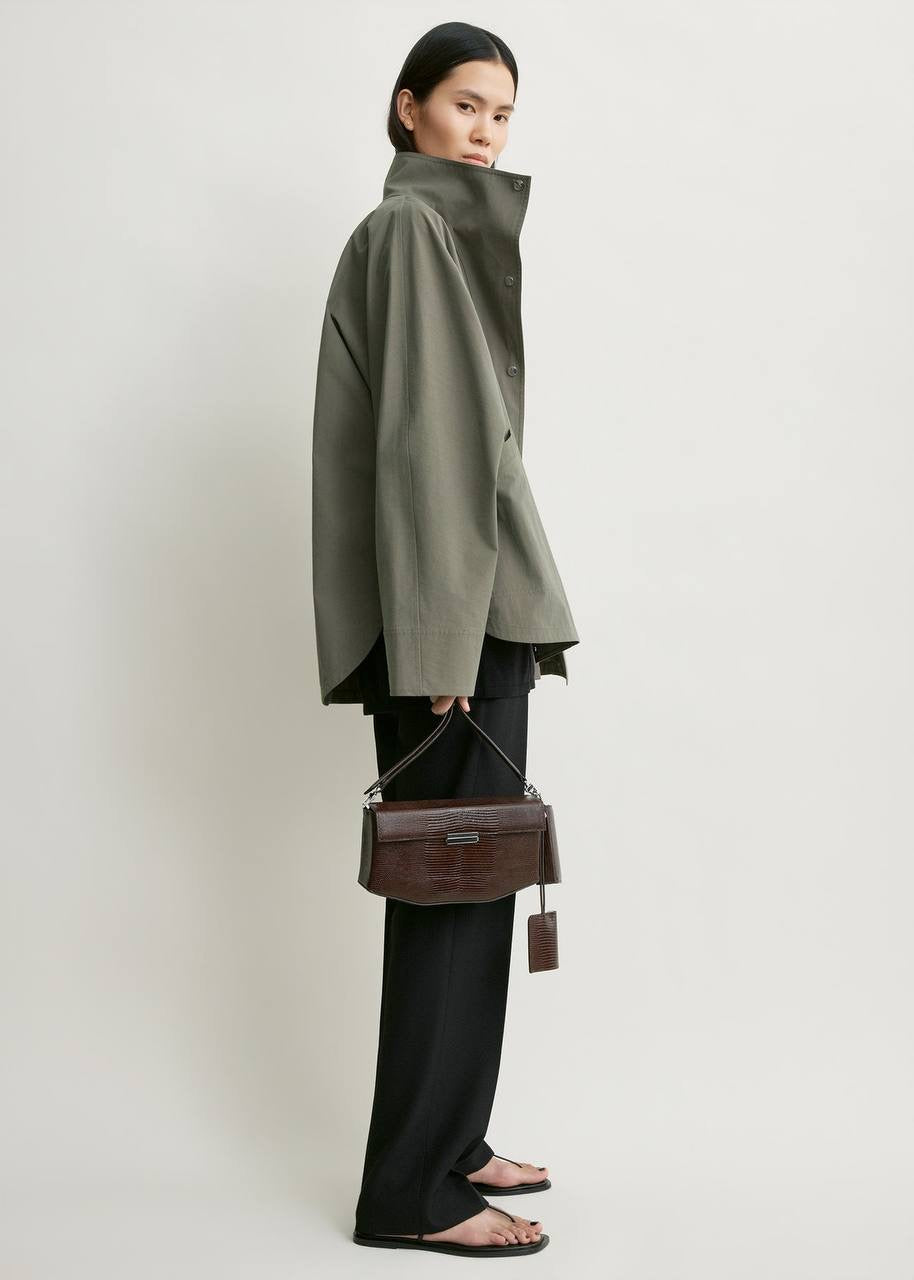 Tot Summer Parachute Cotton-Blend Jacket in Clove Green