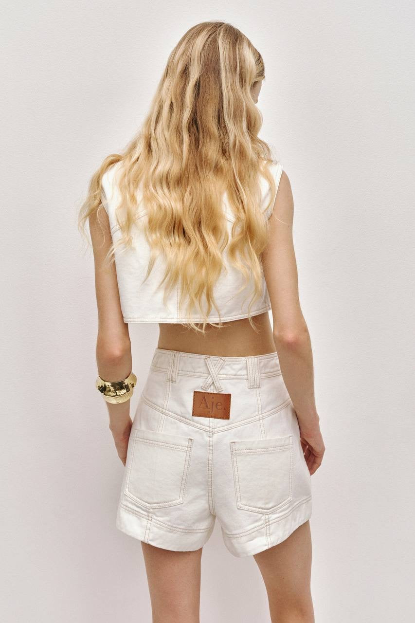 AJ Ivy Cotton Denim Shorts