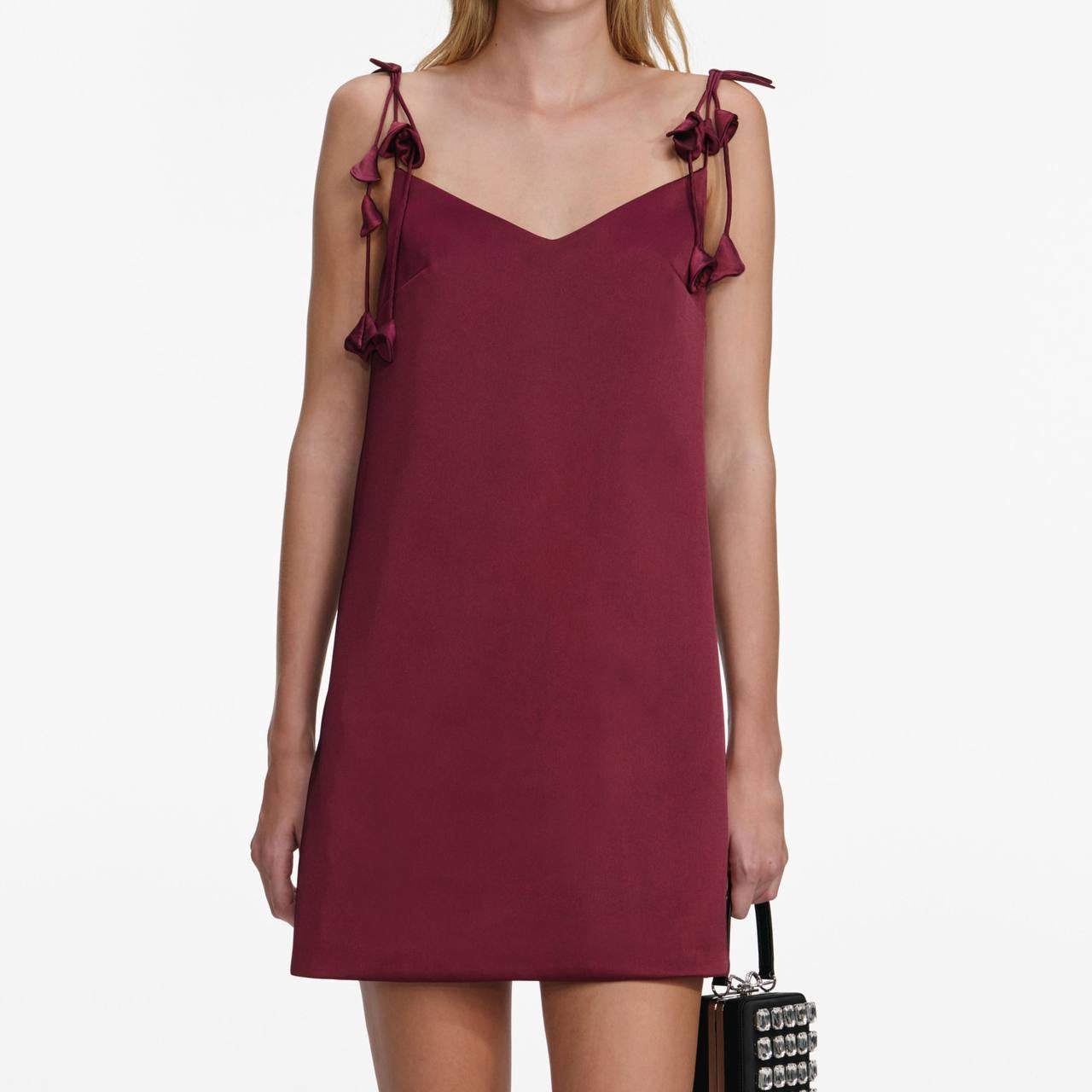 3 Colors! SP Satin Flower Mini Dress